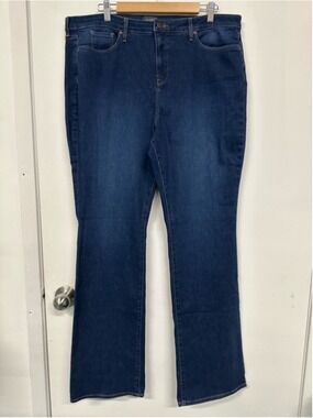 NYDJ Barbara Bootcut Jeans Size 18Tall Lift Tuck Dark Wash Flattering Classic